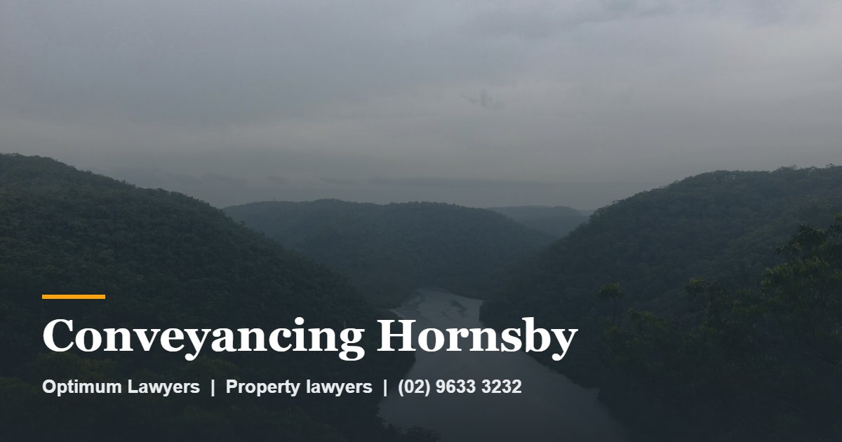 Conveyancing Hornsby by Optimum Lawyers, property lawyers
